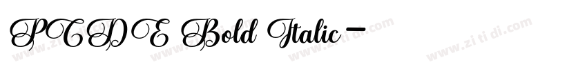 PCDE Bold Italic字体转换